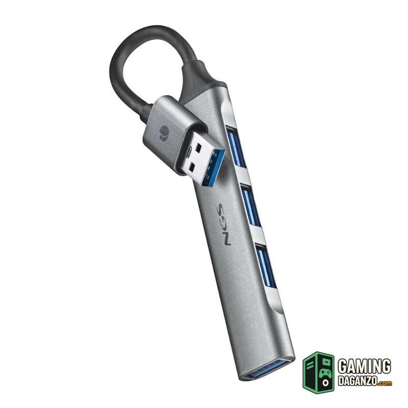 NGS HUB 4 PUERTOS USB: 1 X USB 3.2, 3 X USB 2.0