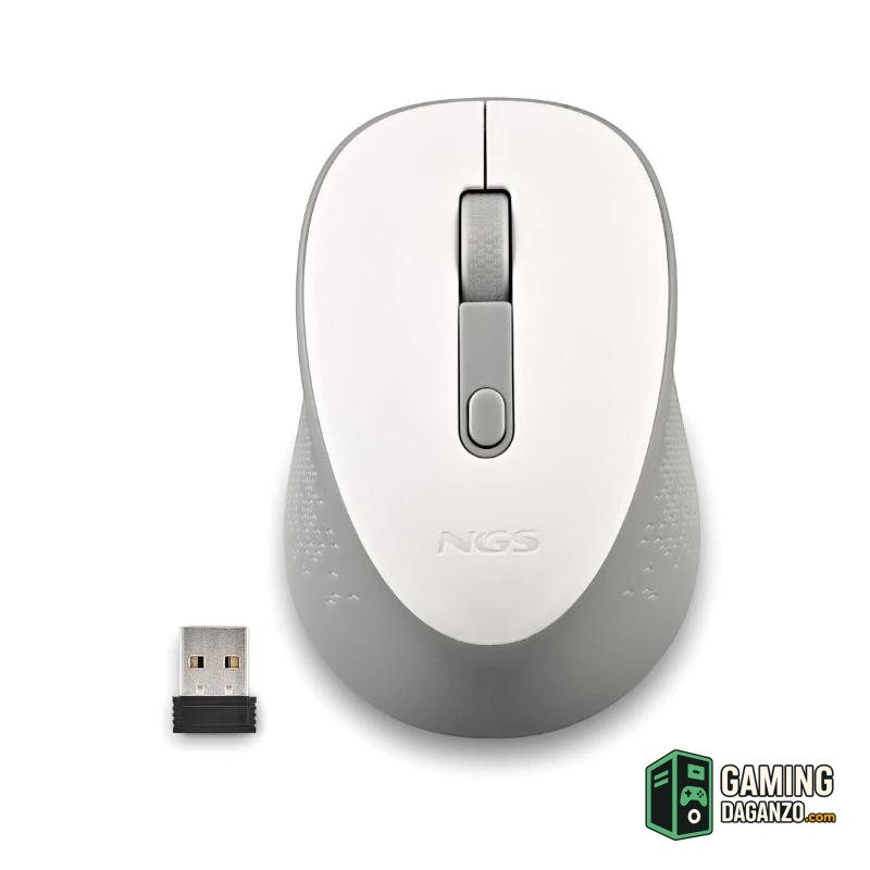 NGS RATON INALAMBRICO 800/1600DPI Blanco-Teclados y ratones-1 Gamingdaganzo.com