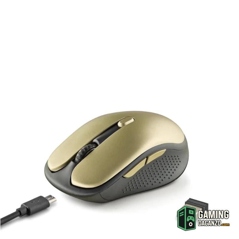 NGS Raton Inalambrico Recargable Silencioso Dorado-Teclados y ratones-1 Gamingdaganzo.com