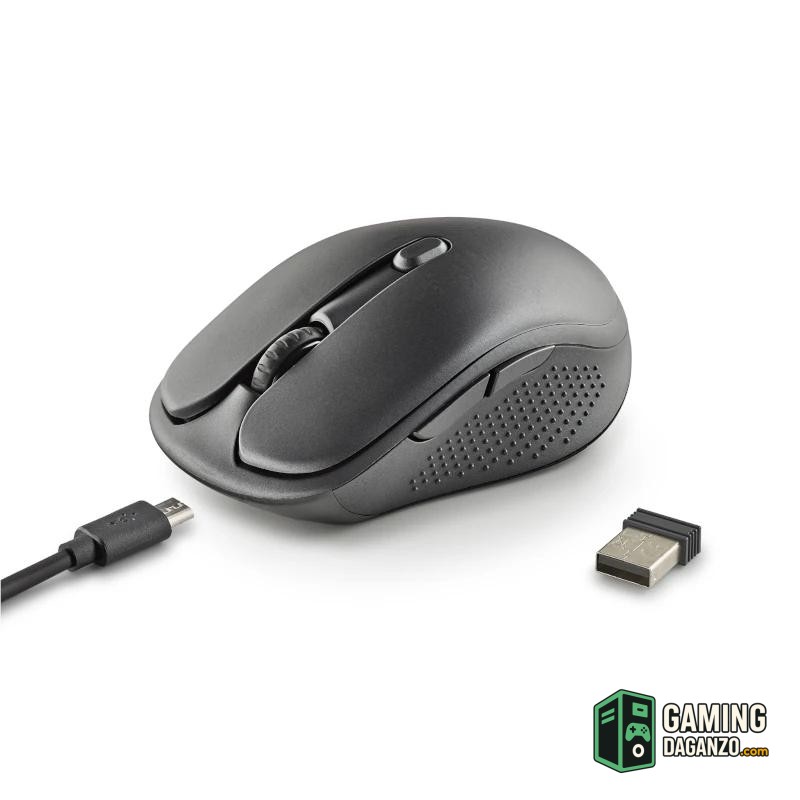 NGS Raton Inalambrico Recargable Silencioso Negro-Teclados y ratones-1 Gamingdaganzo.com