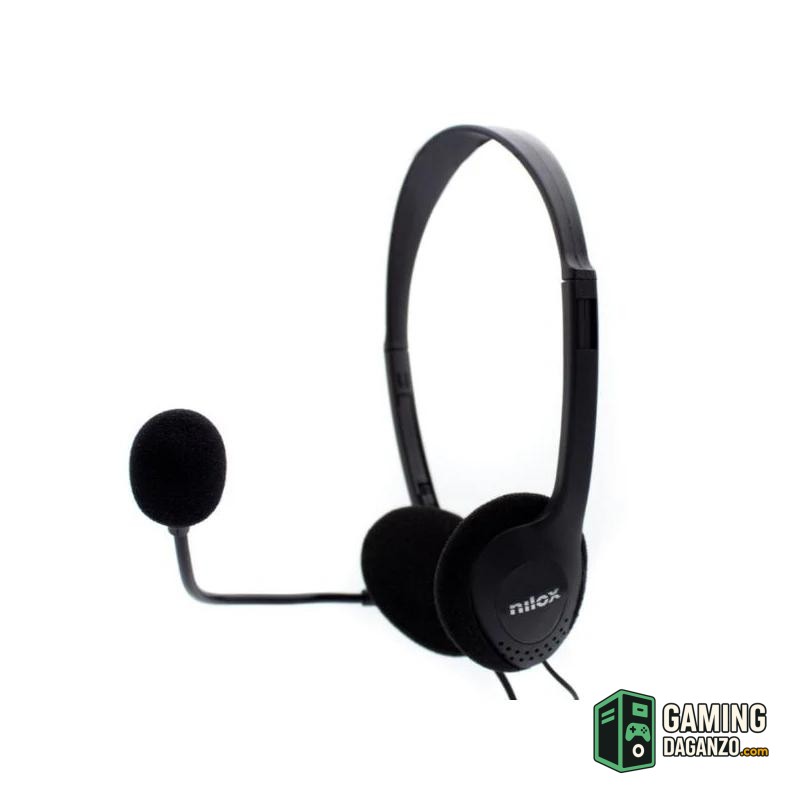 Nilox Auriculares NXCM0000004 Doble Jack Negro-Audio-1 Gamingdaganzo.com