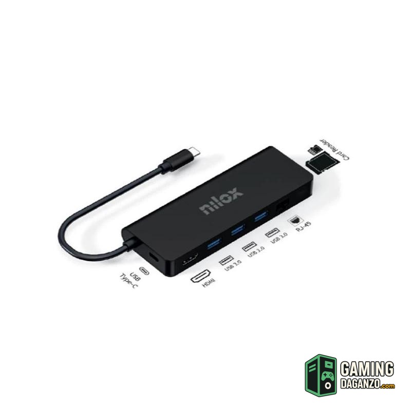 Nilox Docking Station UsbC 8 EN 1 Dual 4K 1000Mbps