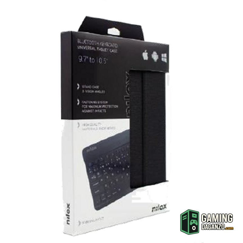 NILOX Funda tablet 9.7 a 10.5 teclado bt negro