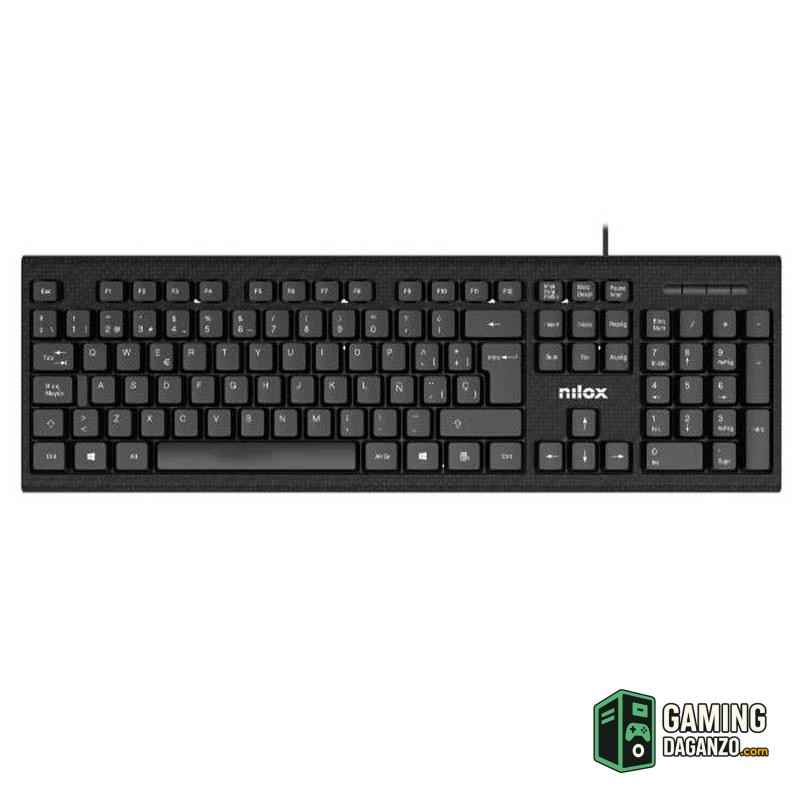 NILOX Kit Teclado+raton NXKME0011 Usb NEgro-Teclados y ratones-1 Gamingdaganzo.com