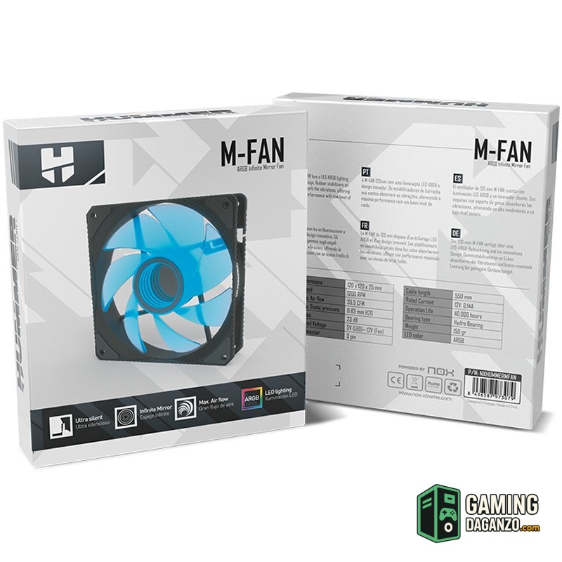 NOX HUMMER ARGB 120mm Espejo Infinito-Micros y ventiladores-1 Gamingdaganzo.com