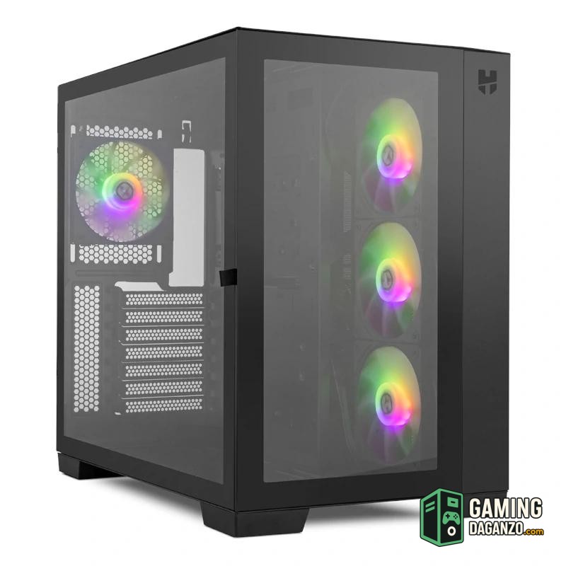 NOX Semitorre Deluxe HUMMER ASTRA Negra-Cajas y fuentes-1 Gamingdaganzo.com