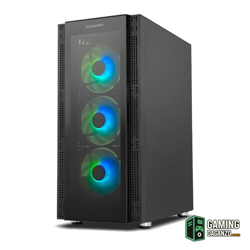 NOX Semitorre HUMMER AERO Hyperflow ARGB Negro-Cajas y fuentes-1 Gamingdaganzo.com