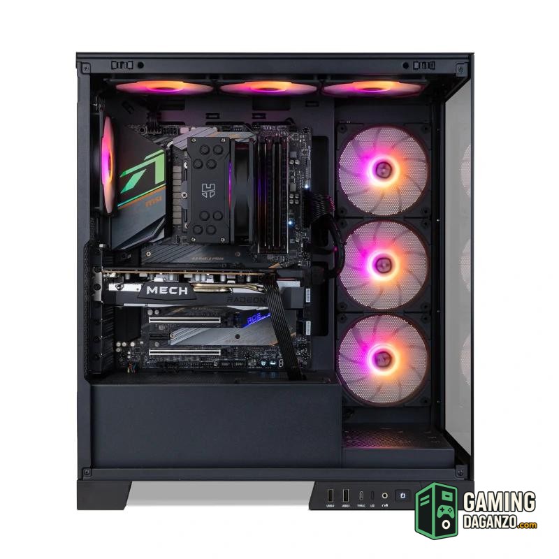 NOX Semitorre HUMMERGLOCK Negra-Cajas y fuentes-1 Gamingdaganzo.com