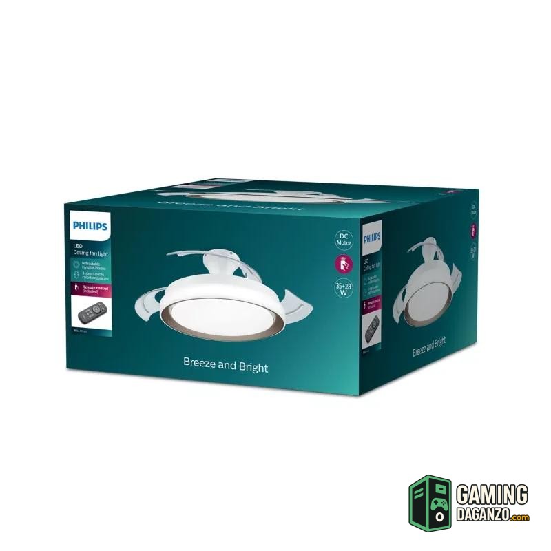 PHILIPS Ventilador techo Luz Bliss DC 28w Gold