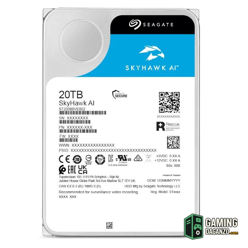 Seagate SkyHawk AI ST20000VE003 20TB 3.5" SATA3-Almacenamiento interno-1 Gamingdaganzo.com