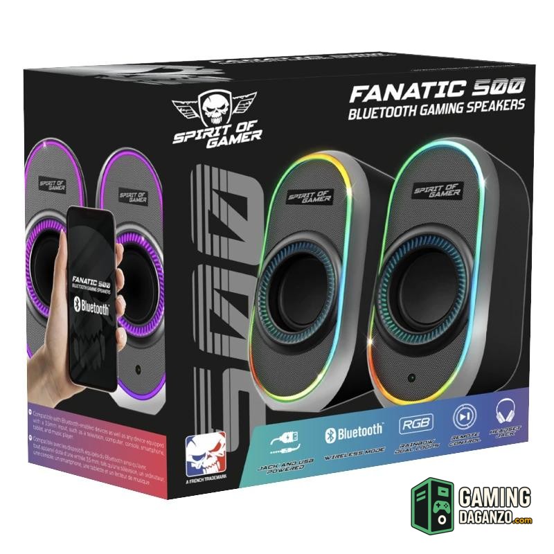Spirit of Gamer Altavoz 2.0 FANATIC 500 RGB Black-Audio-1 Gamingdaganzo.com