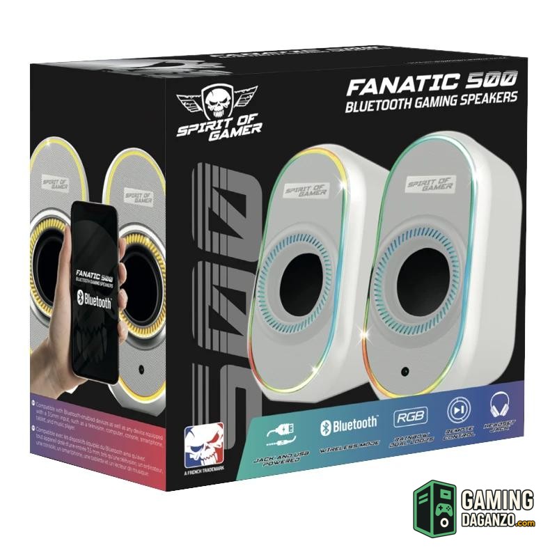 Spirit of Gamer Altavoz 2.0 FANATIC 500 RGB White-Audio-1 Gamingdaganzo.com