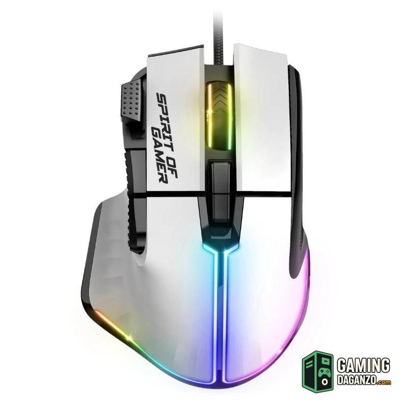 Spirit of Gamer Raton Souris Pro M5 Blanco-Teclados y ratones-1 Gamingdaganzo.com