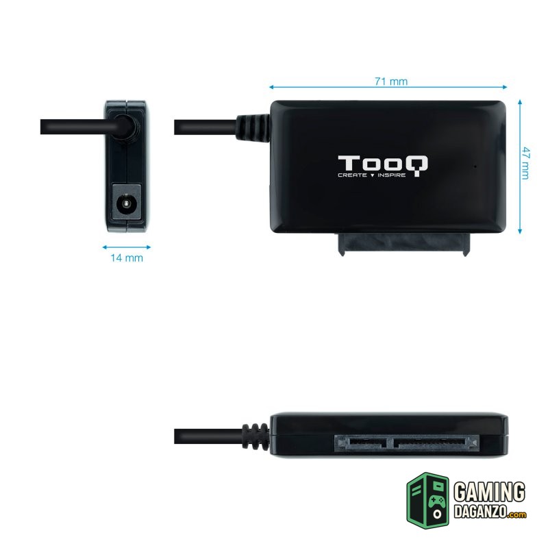 Tooq Adaptador USB 3.0 para discos 2,5"/3,5"-Accesorios Almacenamiento-1 Gamingdaganzo.com