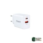 Tooq Cargador de pared doble USB-C PD+ USB A