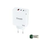 TOOQ Cargador pared GAN 2xUSB-C 1xUSB-A 45W+20W