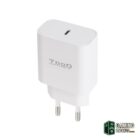 Tooq Cargador pared USB-C PD3.0 20W Blanco