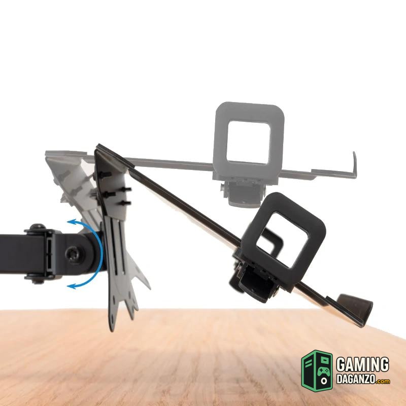 Tooq DB1202TN-B Soporte mesa 2 pantallas+ portatil-Accesorios Imagen y Sonido-1 Gamingdaganzo.com