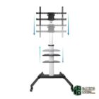 Tooq FS1886M-B Soporte suelo ruedas Hera 37"-86"-Accesorios Imagen y Sonido-1 Gamingdaganzo.com