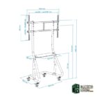 Tooq FS20200M-B Soporte Suelo Ruedas/Bases 60-105"-Accesorios Imagen y Sonido-3 Gamingdaganzo.com