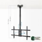 Tooq LPCE1186TSLI-B Soporte techo TV 43"-86"-Accesorios Imagen y Sonido-2 Gamingdaganzo.com