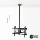 Tooq LPCE2286TSLI-XL-B Soporte techo 2 TV 43"-86"-Accesorios Imagen y Sonido-2 Gamingdaganzo.com