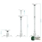 Tooq PJ2012T-W Soporte Proyector Techo Blanco-Accesorios Proyectores-3 Gamingdaganzo.com