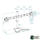 Tooq Soporte mesa DB1702TN-B 2 brazos 17-32"-Accesorios Imagen y Sonido-2 Gamingdaganzo.com