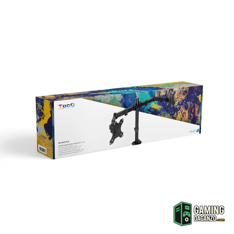 Tooq Soporte mesa DB1802TN-B 2 brazos 17-27"-Accesorios Imagen y Sonido-1 Gamingdaganzo.com