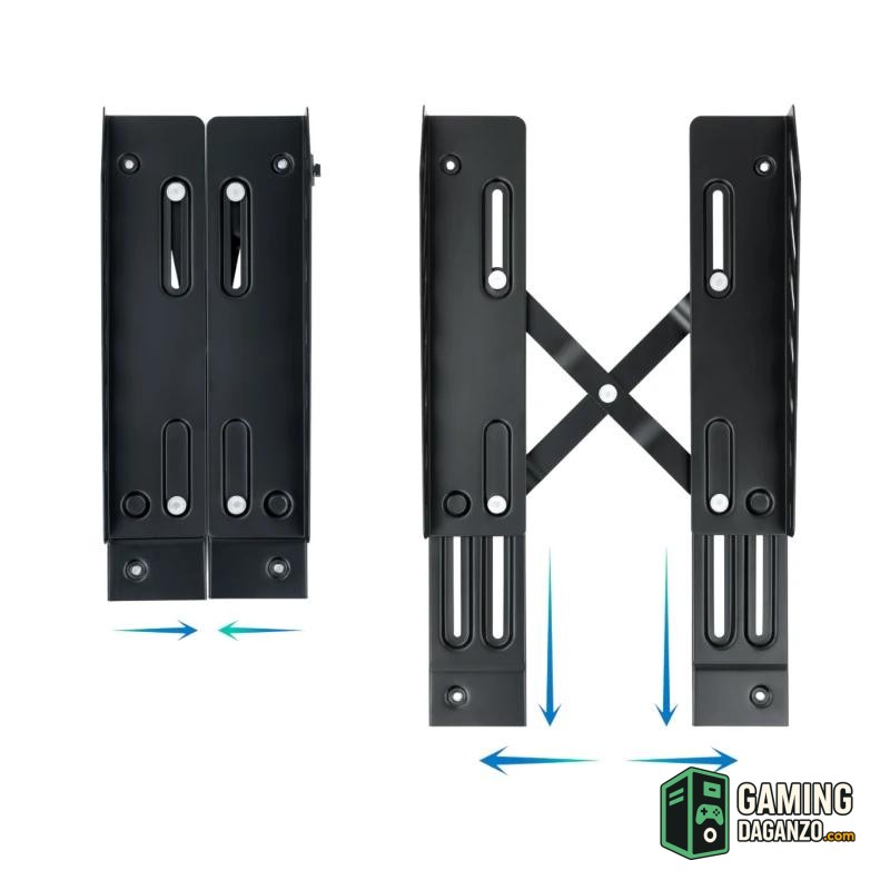 Tooq Soporte para CPU de suelo con ruedas negro-Accesorios PC y TPV-1 Gamingdaganzo.com