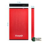 Tooq TQE-2527R Caja HDD 2.5" USB 3.1 Gen1/USB 3.0-Accesorios Almacenamiento-2 Gamingdaganzo.com