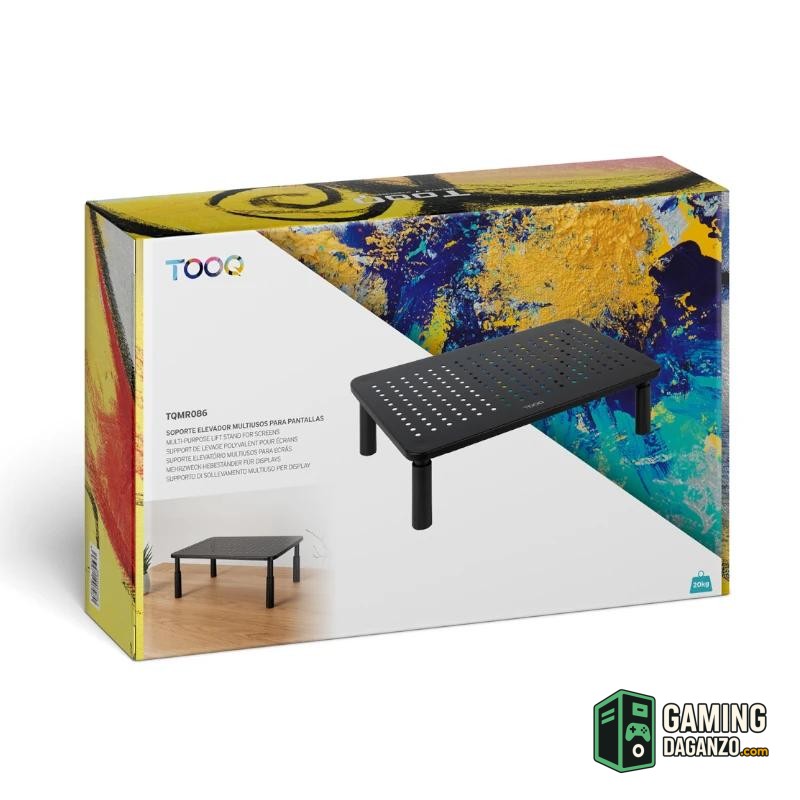 Tooq TQMR086 Soporte elevador monitores Negro-Accesorios Imagen y Sonido-1 Gamingdaganzo.com