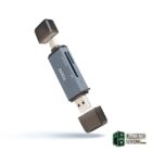Tooq TQR-3001G Lector USB3.0 (USB-C+USB-A) SD/TF-Lectores tarjetas Gamingdaganzo.com