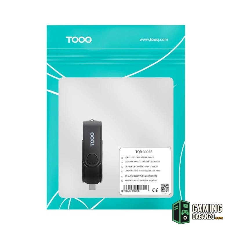 Tooq TQR-3003B Lector USB-C 2.0+USB-A 3.0 SD/TF-Lectores tarjetas-1 Gamingdaganzo.com