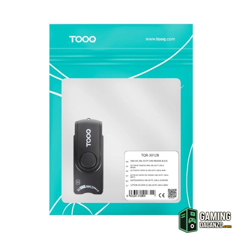 Tooq TQR-3012B Lector DNIe, SIM, SD/TF, USB-A-Lectores tarjetas-1 Gamingdaganzo.com