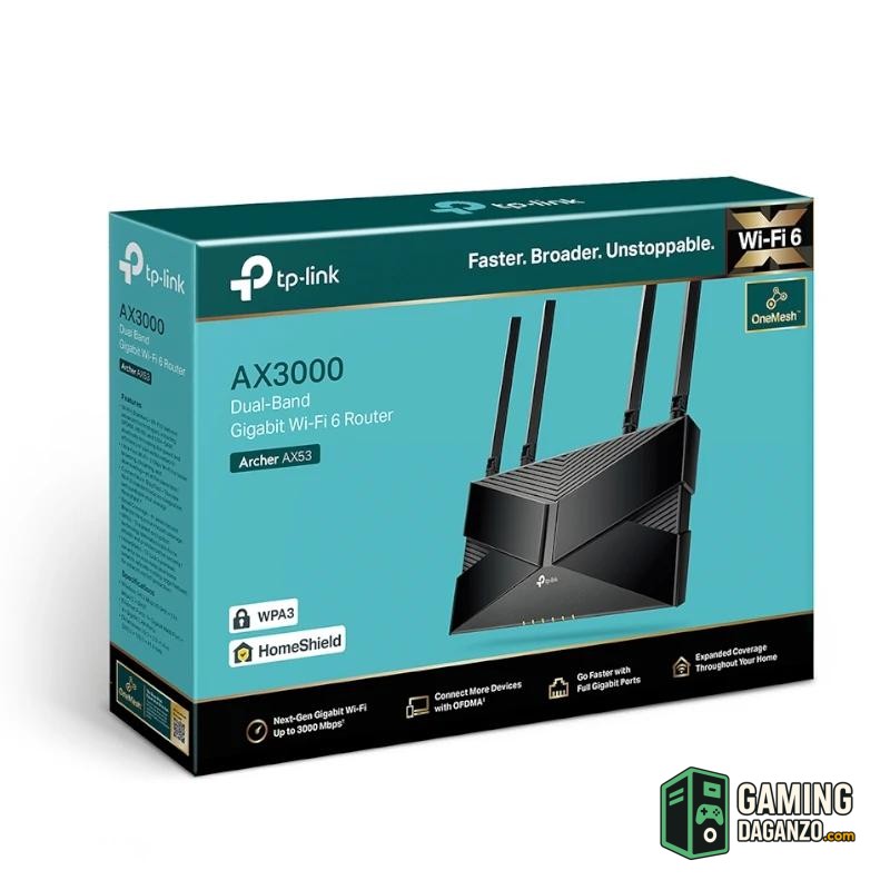 TP-Link Archer AX53 Router WiFi6 AX3000 4xLAN 1xWA-Routers/Modems-1 Gamingdaganzo.com