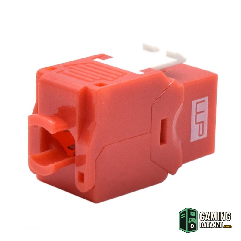 WP Keystone Cat. 6a UTP RJ45/Hembra Rojo-Accesorios Redes-1 Gamingdaganzo.com